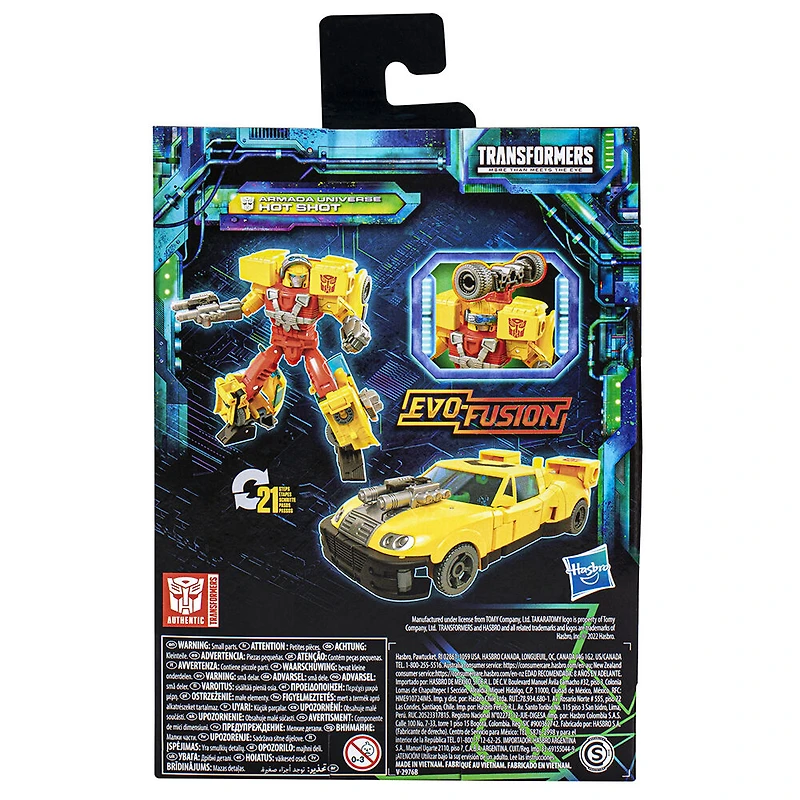 Transformers Legacy Evolution, figurine Armada Universe Hot Shot de 14 cm, classe Deluxe