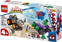 LEGO Marvel Spidey And His Amazing Friends Hulk vs. Rhino Truck Showdown 10782 (110 Pieces)