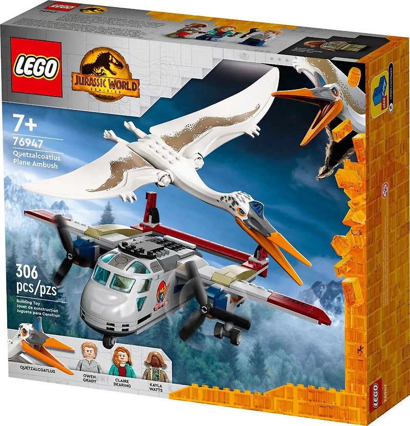 LEGO Jurassic World L'embuscade en avion du Quetzalcoatlus 76947 Ensemble de construction (293 pièces).