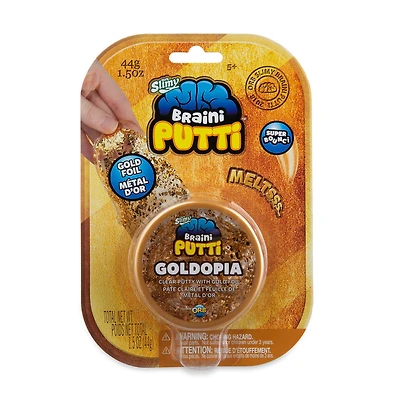 Pâte à modeler Braini Putti Goldopia de OrbSlimy 44g