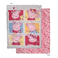 Ensemble de literie 2 Articles Peppa Pig pour Enfant, comprenant une Couette et une Taie d'Oreiller