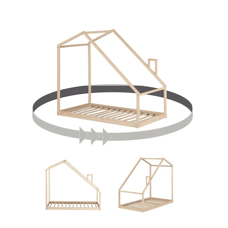 Sweedi Lit maison Bambin Naturel