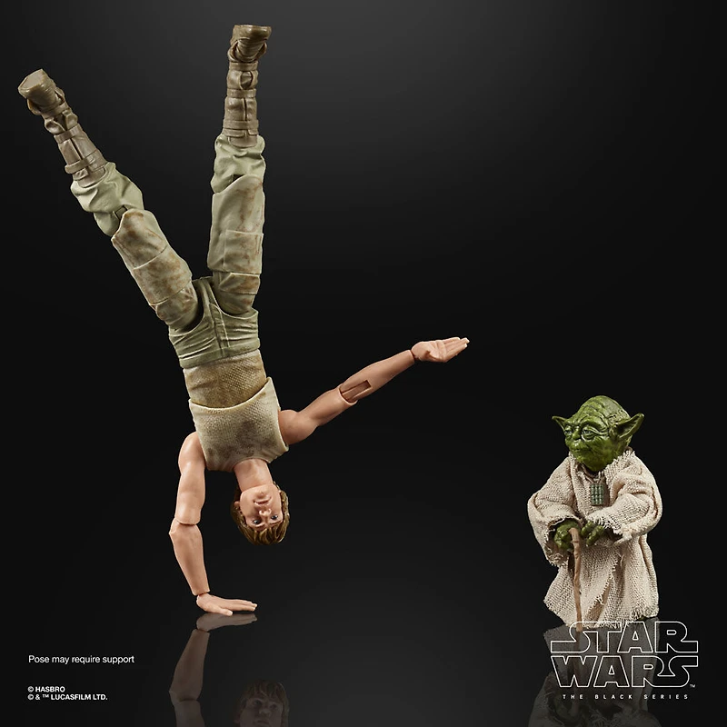 Star Wars The Black Series, Luke Skywalker et Yoda (Entraînement Jedi) de 15 cm, Star Wars : L'Empire contre-attaque, édition 40e anniversaire