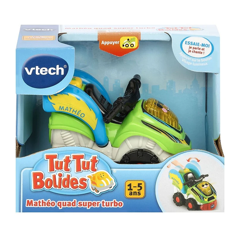 VTech Tut Tut Bolides Mathéo, quad super turbo - Édition française