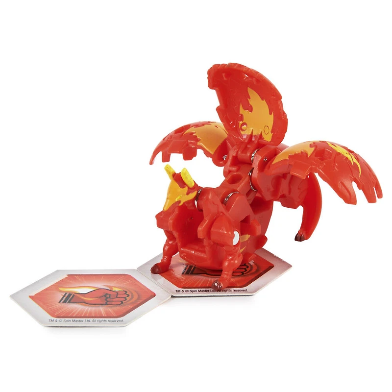 Bakugan Evolutions, Blitz Fox (Rouge), Figurine articulée de 5,1 cm et carte à collectionner
