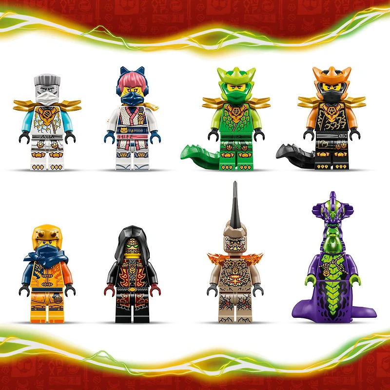 LEGO NINJAGO Le Dragon de la Vie, Jouet Dragon, Ensemble de Construction avec 8 Figurines 71859