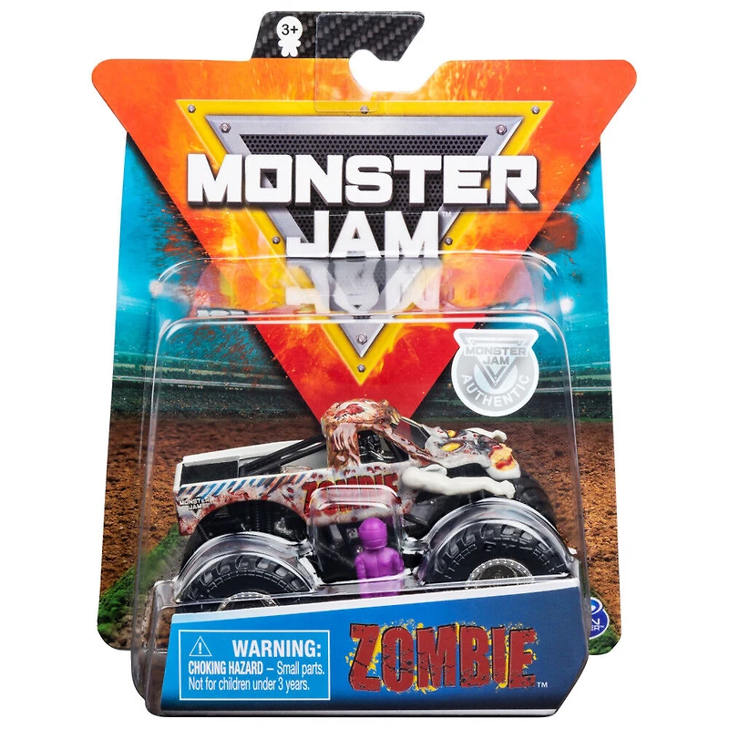 Monster Jam, Monster truck authentique Zombie en métal moulé à l'échelle 1:64