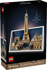 LEGO Architecture Paris - La Ville de l'Amour, Monuments de Paris, Ensemble de Construction de Décoration Intérieure pour Adultes 21064