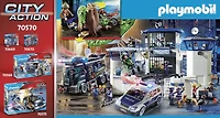 Playmobil - Policier avec voiturette et voleur à moto
