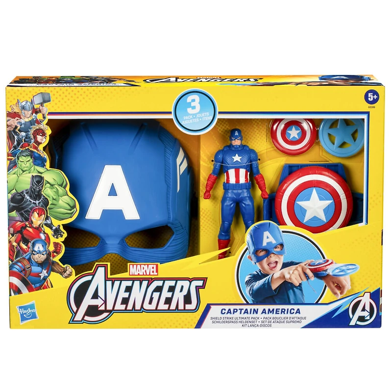 Marvel Avengers Captain America Shield Strike Ultimate Pack Roleplay Toy Set