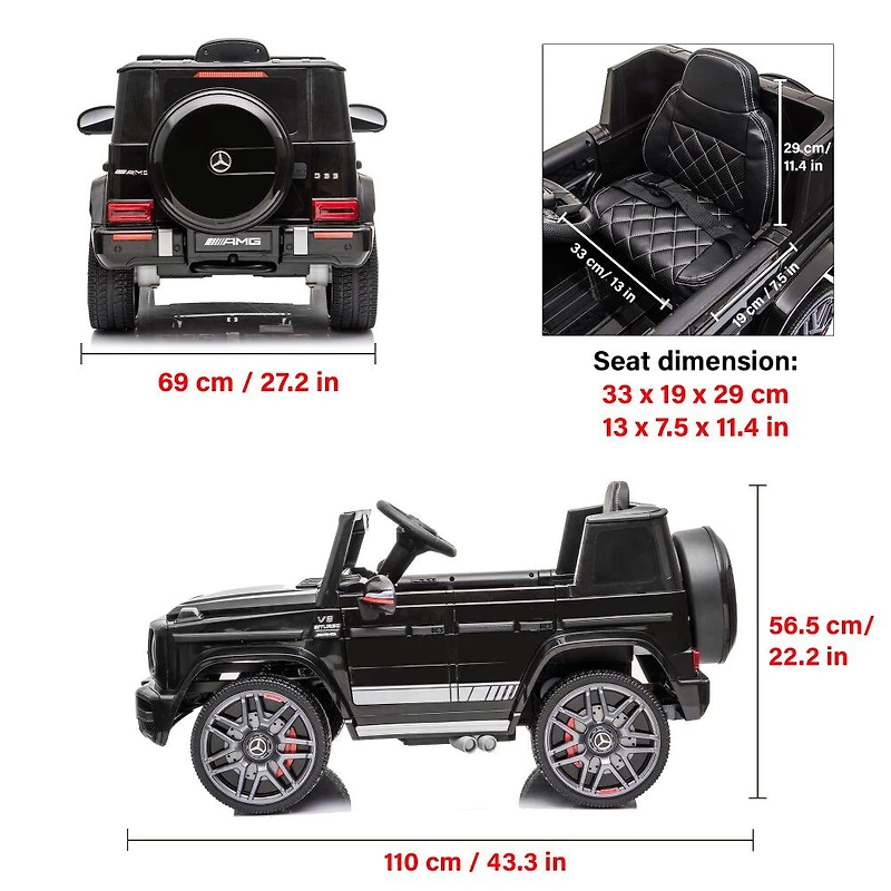 Voltz Toys Mercedes-Benz AMG G64 avec télécommande, noir