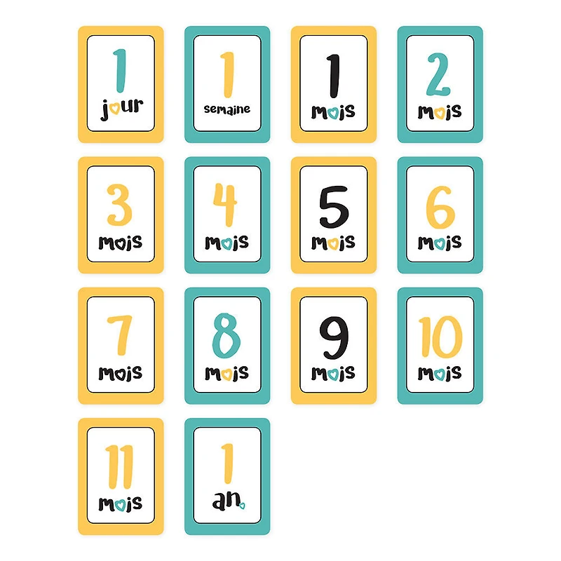 Lulujo - Mon Petit Coeur Milestone Blanket - French Edition