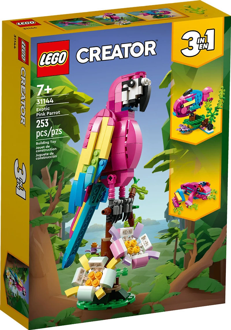 LEGO Creator Le perroquet exotique rose 31144 (253 pièces) Ensemble de jeu de construction