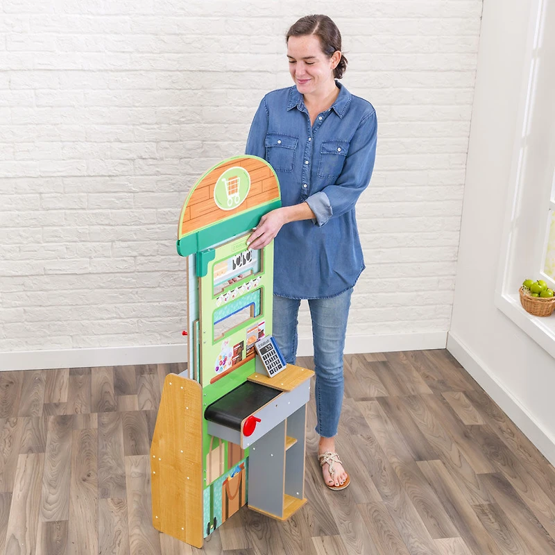 KidKraft Let's Pretend Grocery Store Pop-Up with EZ Kraft Assembly