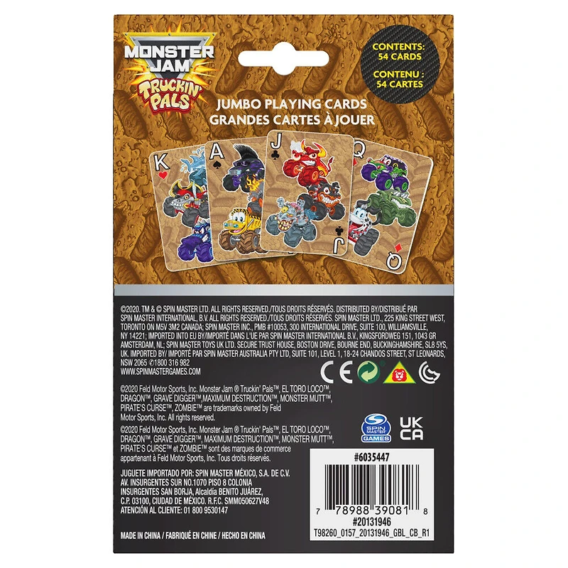 Monster Jam, Grandes cartes à jouer