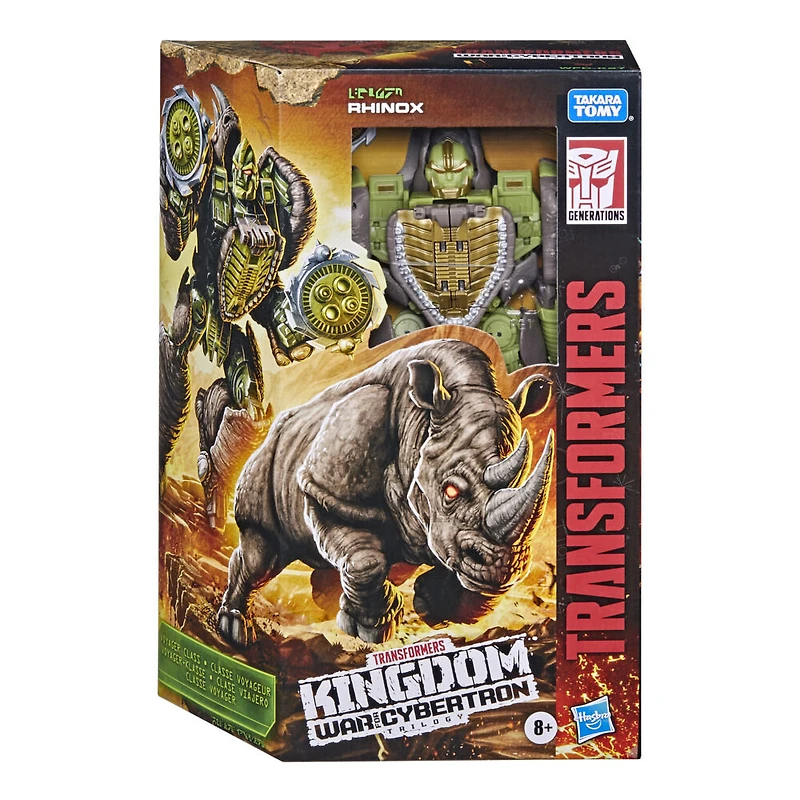 Transformers Generations War for Cybertron : Kingdom, WFC-K27 Rhinox de 17,5 cm, classe Voyageur