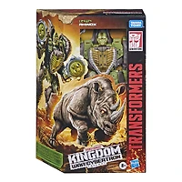 Transformers Generations War for Cybertron : Kingdom, WFC-K27 Rhinox de 17,5 cm, classe Voyageur