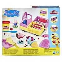 Play-Doh Peppa's Ice Cream Playset with Ice Cream Truck, Peppa and George Figures, and 5 Non-Toxic Modeling Compound Cans