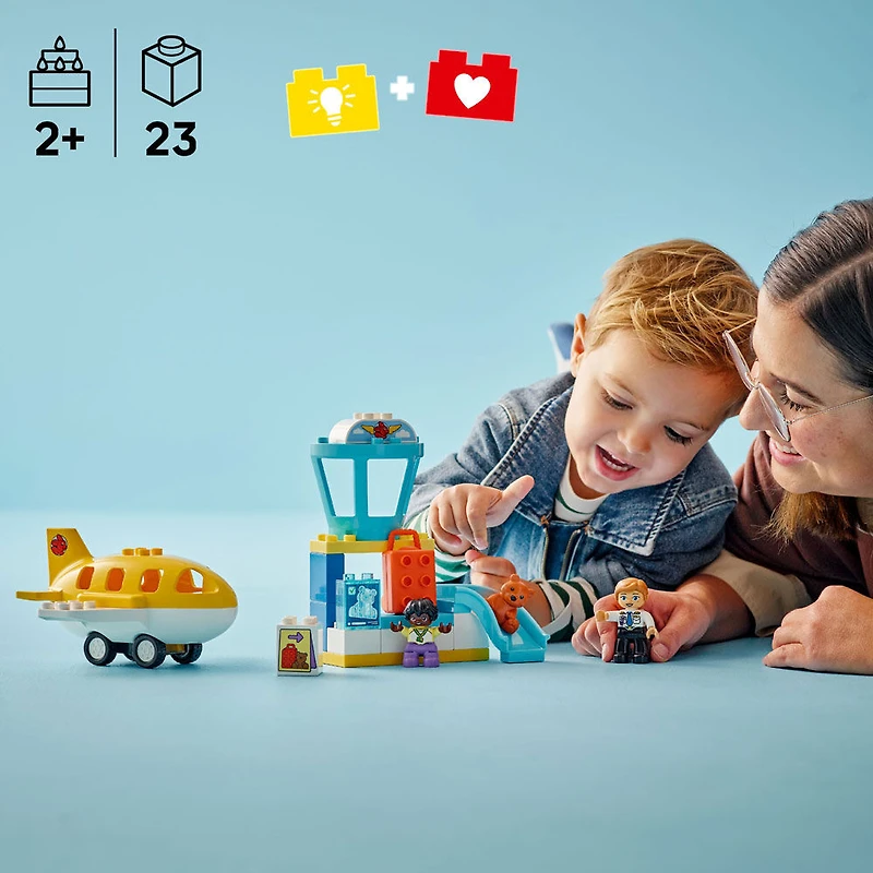 LEGO DUPLO Town First Time at the Airport Building Toy & Pretend Play Set for Kids, Ages 1.5+ - 10443