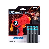 X-Shot Pistolet à fléchettes en mousse Micro Excel (8 fléchettes) de ZURU