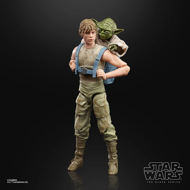 Star Wars The Black Series, Luke Skywalker et Yoda (Entraînement Jedi) de 15 cm, Star Wars : L'Empire contre-attaque, édition 40e anniversaire