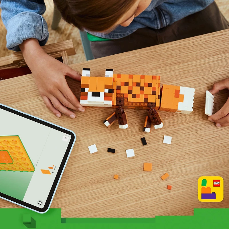 LEGO Minecraft Le Renard, Ensemble de Construction de Décoration de Jeu Vidéo, Jouet de Figurine d'Animal, Cadeau de Décoration de Jeu 21588