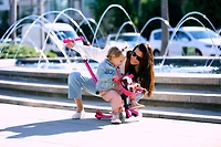 Micro Mini2Grow Deluxe Led Scooter/Pink