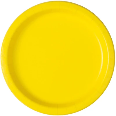 Jaune Assiettes 7po, 20un