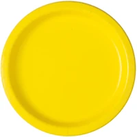 Jaune Assiettes 7po, 20un