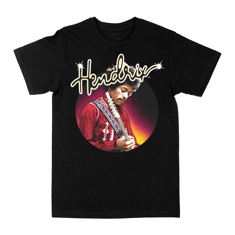 Jimi Hendrix- Circle Black T-Shirt