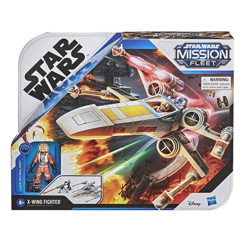 Star Wars Mission Fleet, Luke Skywalker et chasseur X-wing, classe stellaire, figurine de 6 cm avec véhicule
