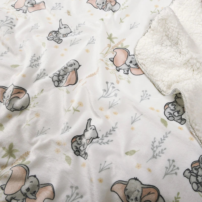 Disney Dumbo Sherpa Plush Baby Blanket, 30" x 40"