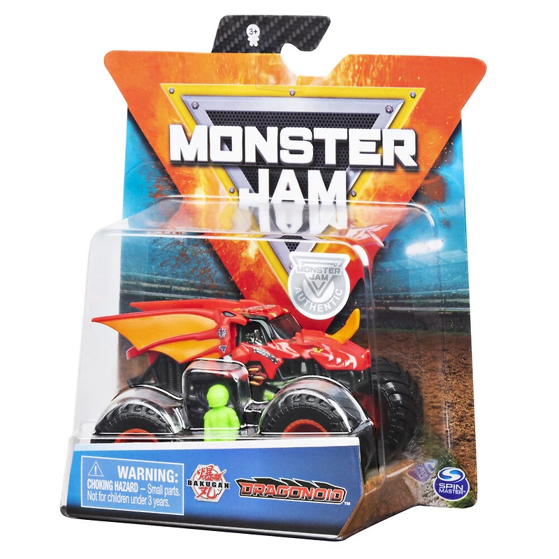 Monster Jam, Monster truck authentique Bakugan en métal moulé à l'échelle 1:64, série Arena Favorites