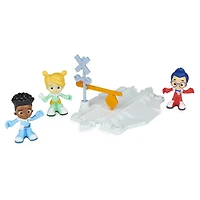 Mighty Express, Collectible Figures 3-Pack with Exclusive Train Track Piece