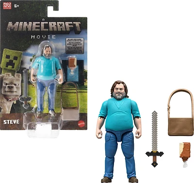 Minecraft-Figurine articulée Steve-taille de 10cm et accessoires