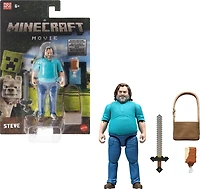 Minecraft-Figurine articulée Steve-taille de 10cm et accessoires