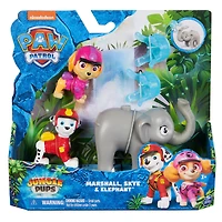 PAW Patrol: Jungle Pups Marshall, Skye & Elephant Action Figures with Projectile Launcher