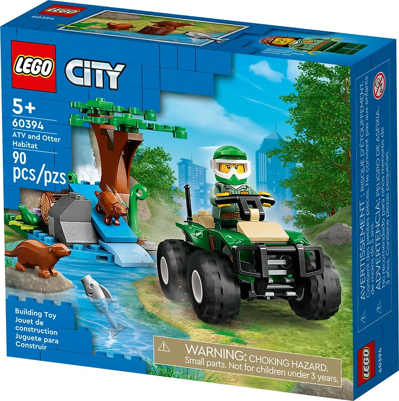 LEGO City Tout-terrain et habitat de la loutre 60394 Ensemble de jeu de construction (90 pièces)
