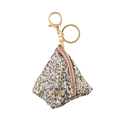 Fashion Angels - Magic Sequin Triangle Pouch Bag Charm - White Multi