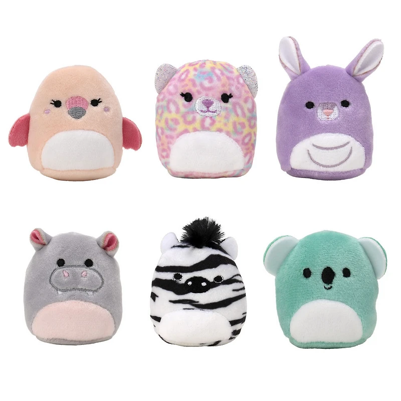 Mini peluches Squishville, paquet de 6 - Escouade de faune sauvage