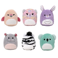 Mini peluches Squishville, paquet de 6 - Escouade de faune sauvage