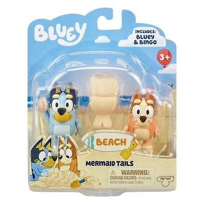 Bluey Beach Figure 2Pack Sirène