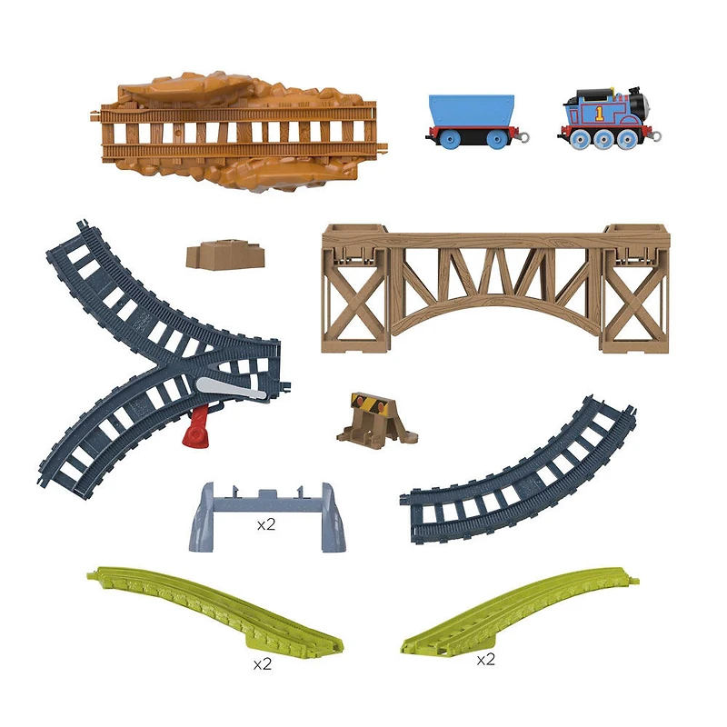 Thomas et ses amis - Coffret train - Livraison sur le pont en bois - Notre exclusivité