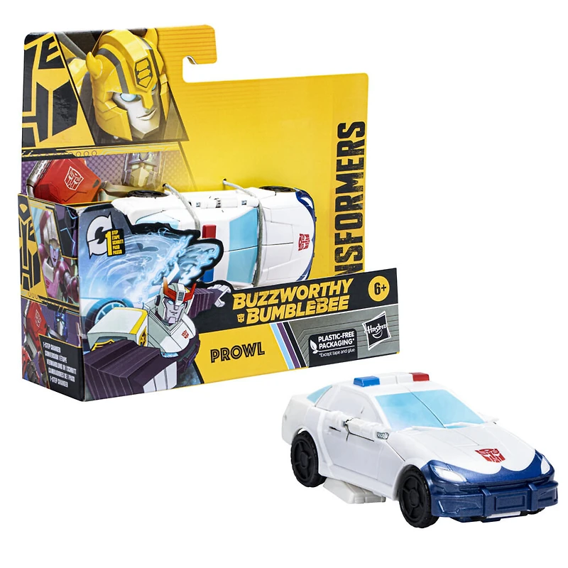 Transformers Buzzworthy Bumblebe, figurine Prowl Changer 1 étape de 10,5 cm - Notre exclusivité