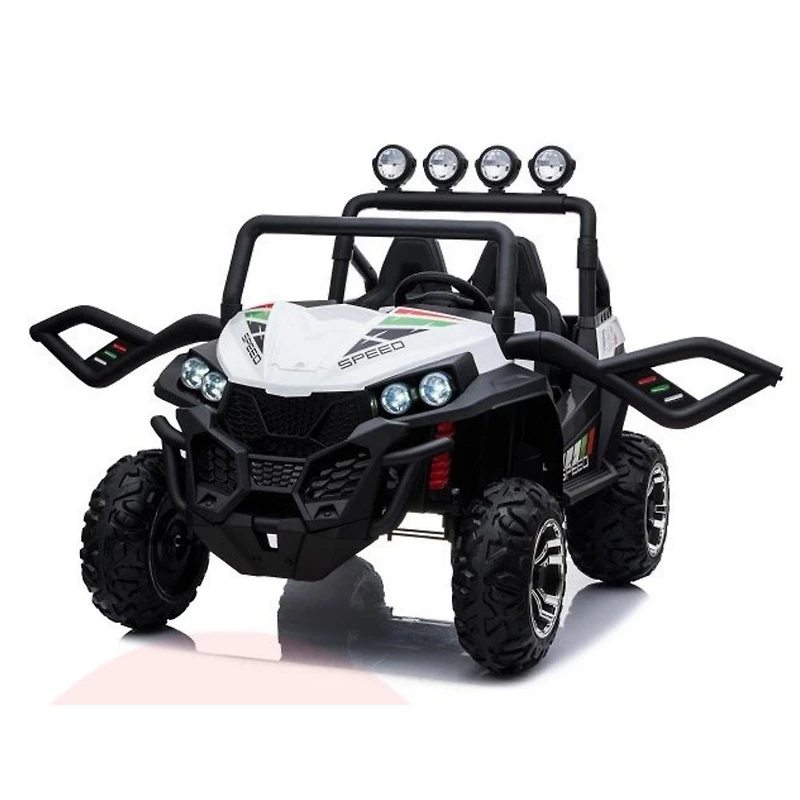 KidsVip 24V Enfants et Tout-Petits UTV Viper 4x4 Voiture Eléctrique avec Commande à Distance - Blanc - Édition anglaise