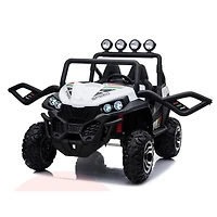 KidsVip 24V Enfants et Tout-Petits UTV Viper 4x4 Voiture Eléctrique avec Commande à Distance - Blanc - Édition anglaise