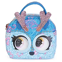 Micro Purse Pets, Biche Denim Deerie, Petit sac à main élégant qui lève les yeux au ciel