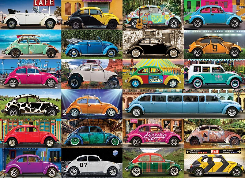 VW Beetle Gone Places 1000-Piece Puzzle