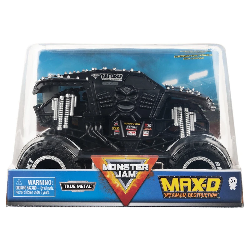 Monster Jam, Monster truck Max-D officiel, véhicule en métal moulé à collectionner