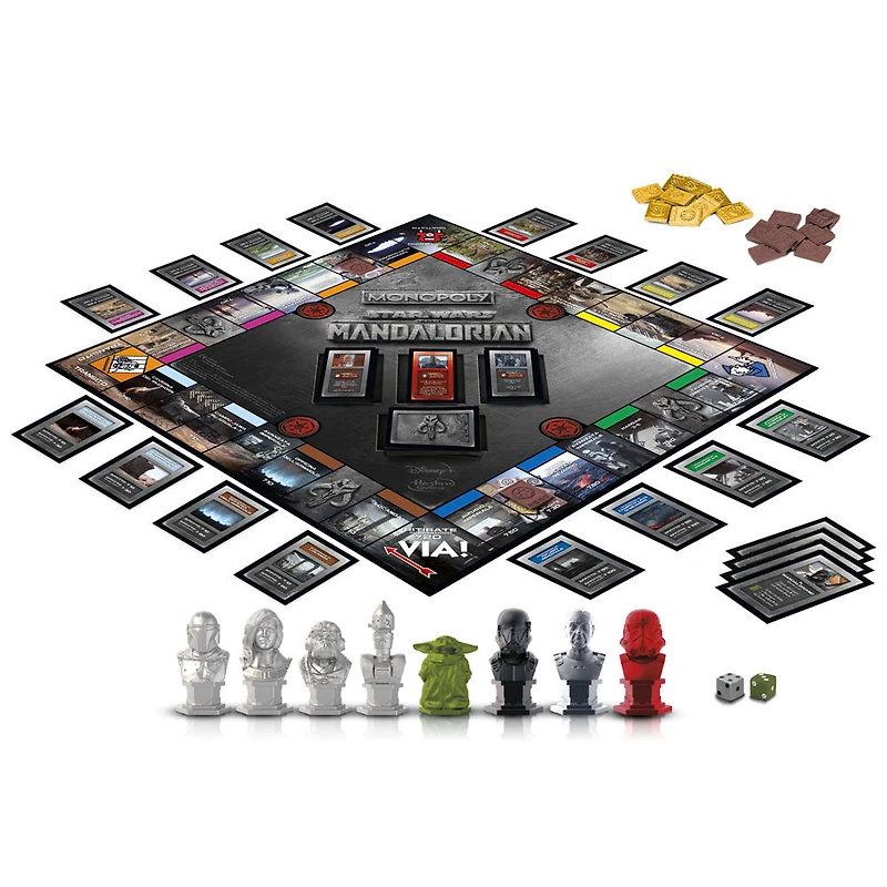 Monopoly : édition Star Wars The Mandalorian, jeu de plateau, protéger L'Enfant (" bébé Yoda ") des ennemis impériaux - Édition anglaise